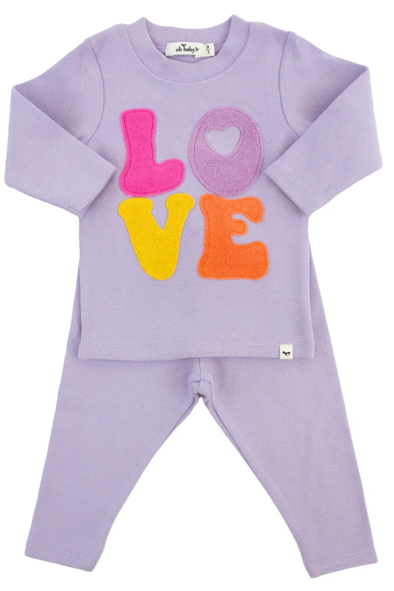 baby terry love 2pc set