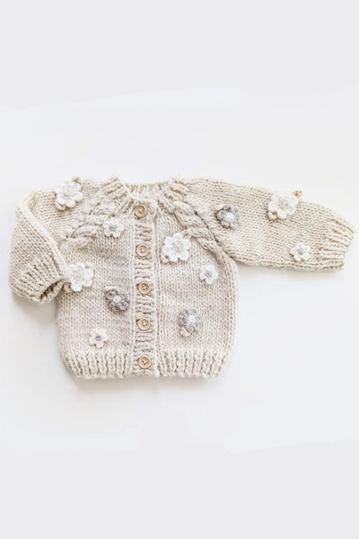 baby 3d flower cardigan