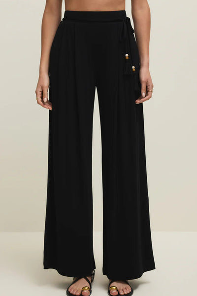 bead tie wide leg pant