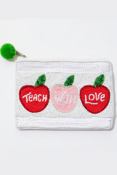 beaded pouch teach with love