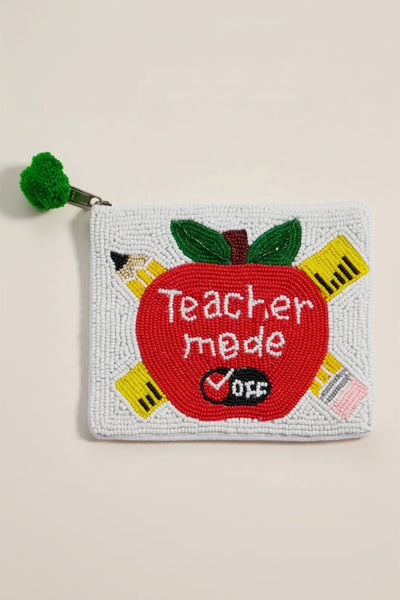 beaded pouch teacher mode off