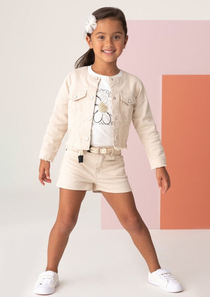 girls denim shorts with belt