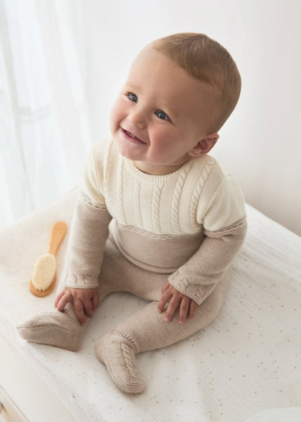 baby cable sweater + pant set