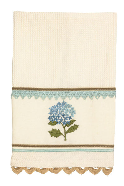 embroidered flower towel