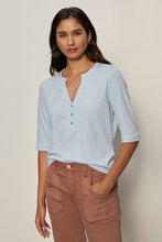 Load image into Gallery viewer, rolled sleeve henley tee
