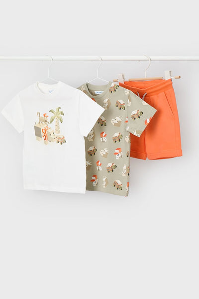 boys blocks 2 tee + short set