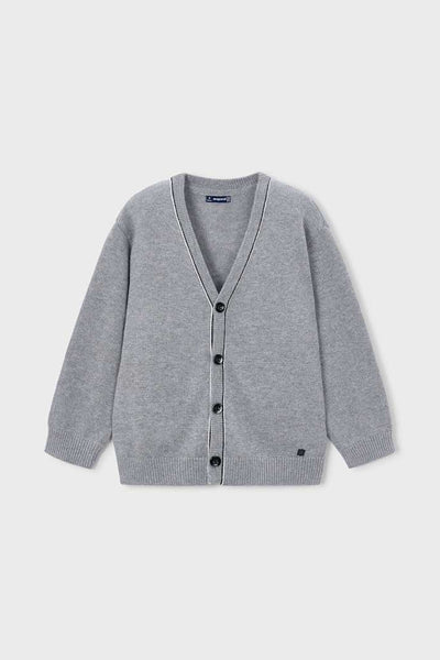 boys tipped button cardigan