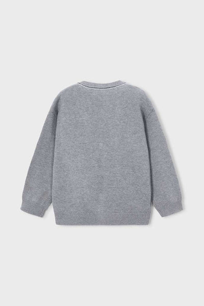 boys tipped button cardigan