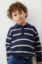 Load image into Gallery viewer, boys knit stripe collar sweater
