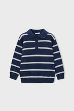 Load image into Gallery viewer, boys knit stripe collar sweater
