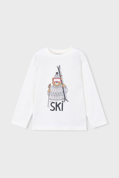 boys bear ski tee