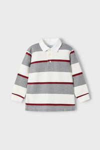 boys stripe long sleeve polo