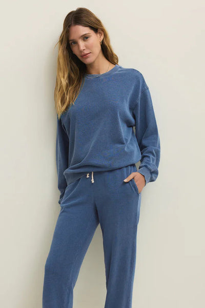 boyfriend denim sweatshirt