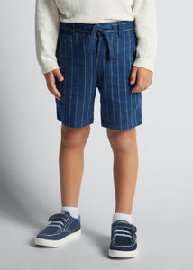 boys stripe linen shorts