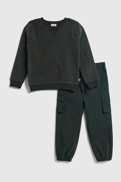boys sweatshirt + cargo pant set
