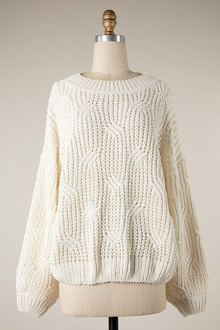 braided chenille sweater