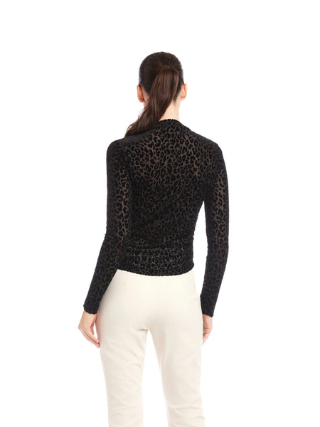 burnout leo velvet top