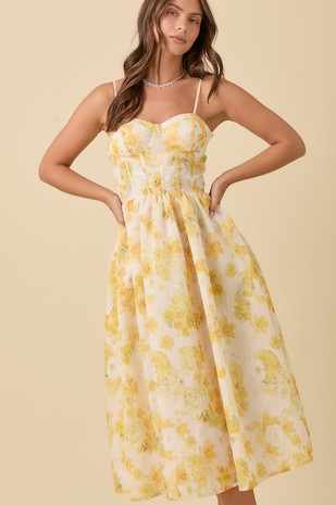bustier floral dress