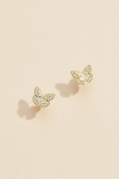 butterfly stud earring