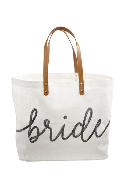 bride tote silver
