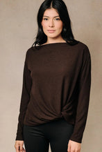 Load image into Gallery viewer, Long Sleeve Rib Twist Knit Top
