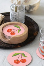 Load image into Gallery viewer, wooden coaster holder
