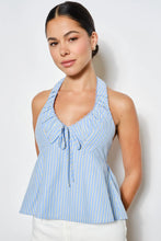 Load image into Gallery viewer, stripe ruched halter top

