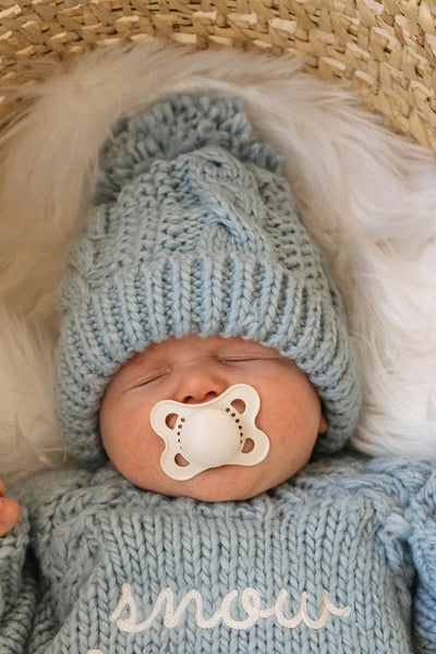 baby cable beanie