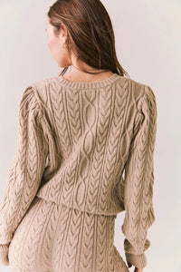 cable pull over sweater
