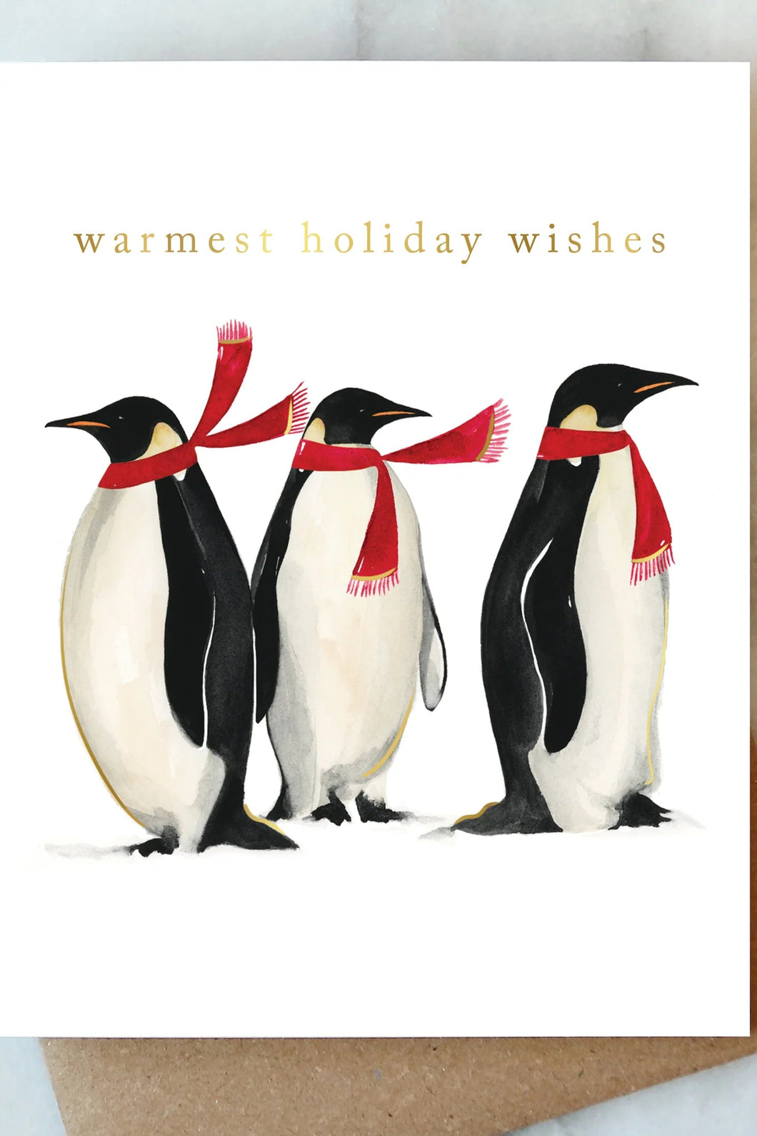 card penguins holiday