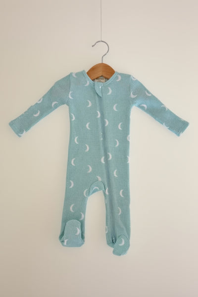 baby organic waffle footie