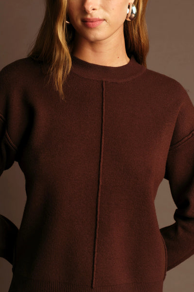center seam sweater