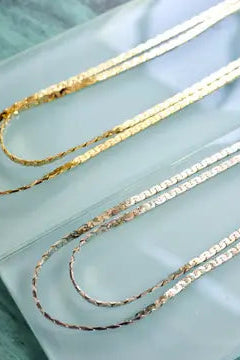 herringbone layered necklace