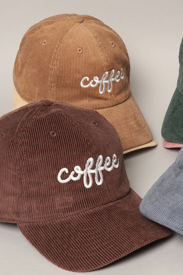 coffee corduroy cap