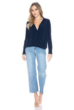 Load image into Gallery viewer, collared surplice top
