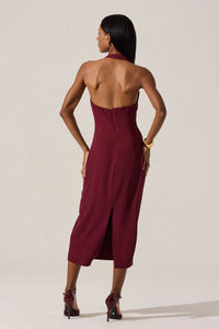 cowl halter dress