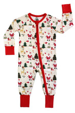 Load image into Gallery viewer, bamboo baby xmas footie
