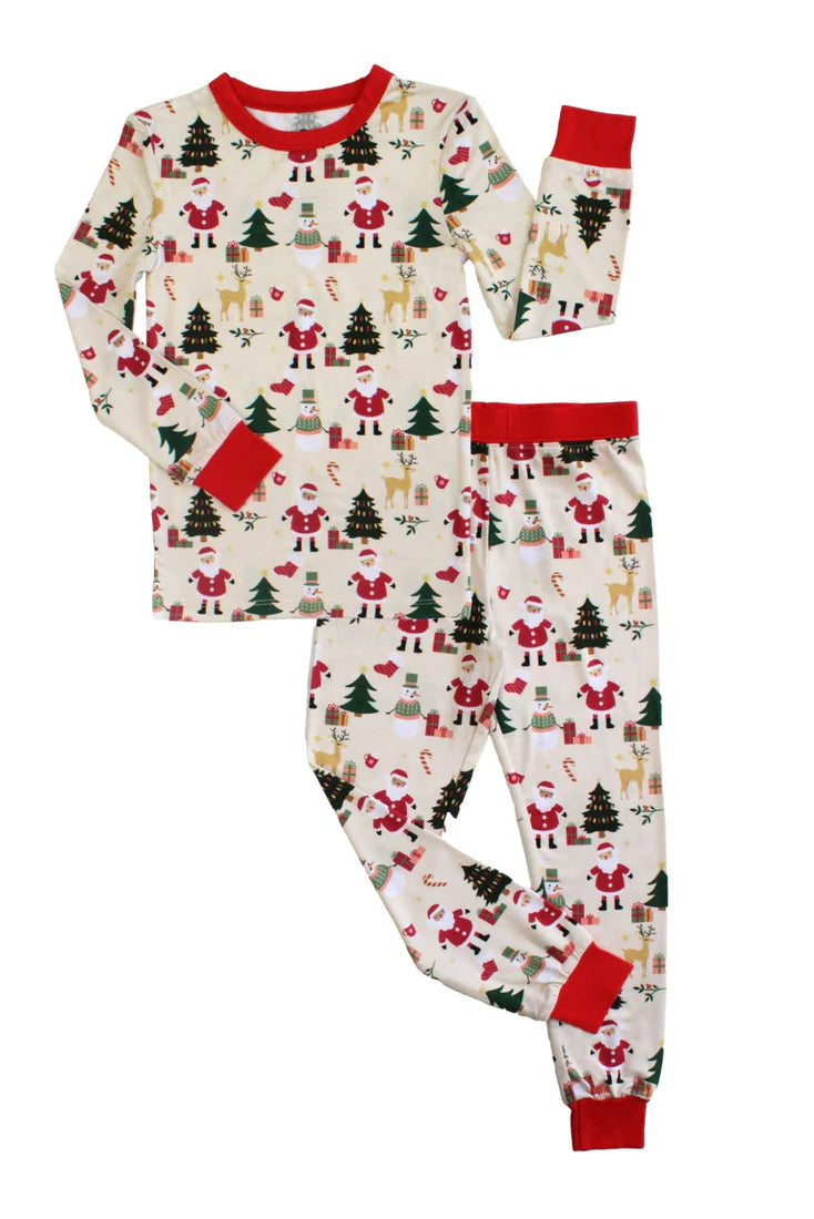bamboo kids xmas pj set