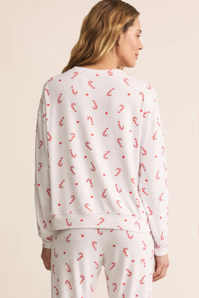 cozy candy cane pj set