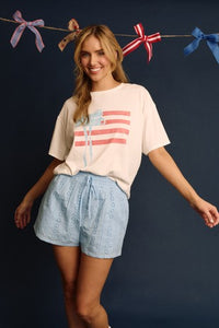 crew bow flag tee
