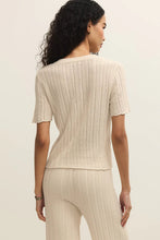 Load image into Gallery viewer, crochet button short sleeve top
