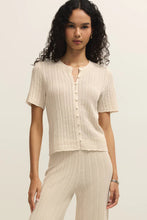 Load image into Gallery viewer, crochet button short sleeve top
