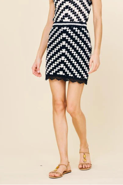 crochet stripe skirt