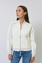 Load image into Gallery viewer, crochet + vegan sweater bomber

