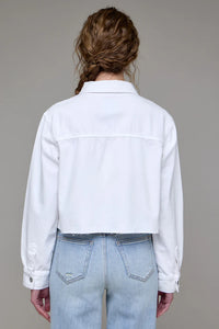 crop denim shacket
