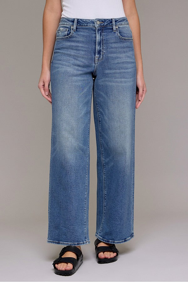 crop wide leg cuff jean