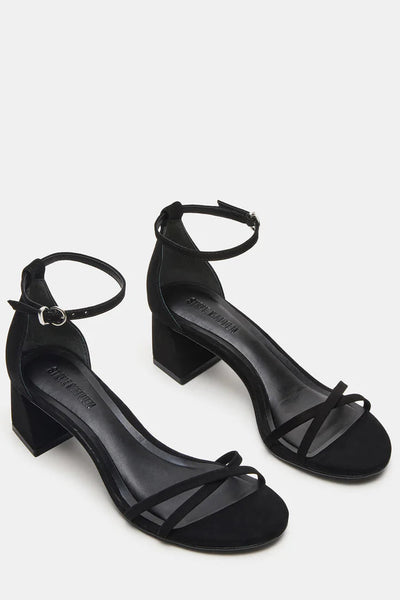 cross strap block heel