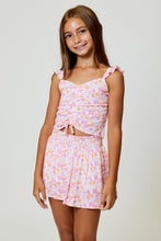 Load image into Gallery viewer, girls floral smock waist skirt
