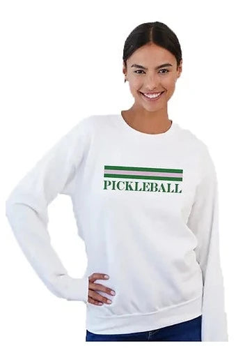 crew sweatshirt pickleball stripe