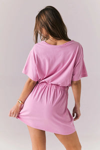 draw waist tshirt dress